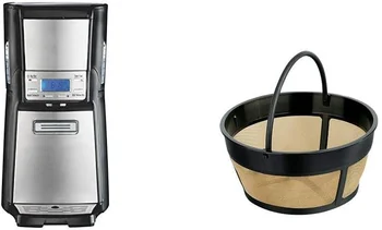 Кофеварка с емкостью 12 чашек и внутренним резервуаром для хранения, Brewstation, Черный фильтр из нержавеющей стали и перманентного золотистого оттенка, (80675R /80675)