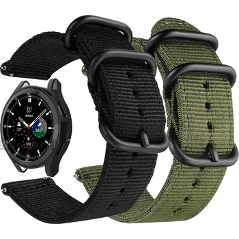 Нейлоновые ремешки для Samsung Galaxy Watch 4 44 мм 40 мм ремешок 20 мм 22 мм Мягкий браслет Galaxy Watch4 Classic 46 мм 42 мм ремешок на запястье