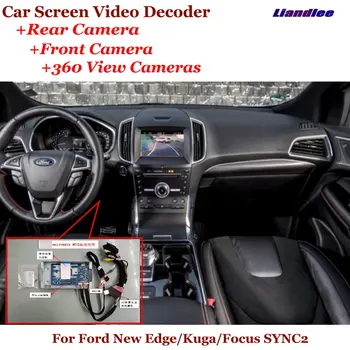 Для Ford Edge/Kuga/Focus 2019-2022 Оригинальное Обновление экрана автомобиля SYNC2 DVR Декодер обратного изображения Фронтальная камера заднего вида 360