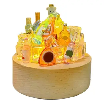 Сказочные огни для винных бутылок, красочные USB-лампы для зарядки бутылок, украшения, мини-декор своими руками для Хэллоуина, лампа для крышки винной бутылки