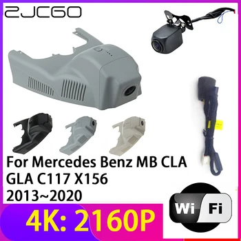 ZJCGO 4K 2160P Dash Cam Автомобильный Видеорегистратор Камера 2 Объектива Рекордер Wifi Ночного Видения для Mercedes Benz MB CLA GLA C117 X156 2013 ~ 2020