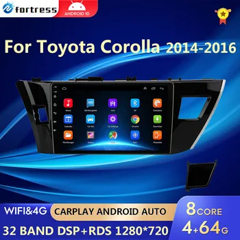 Android 10 2 Din Автомобильный Радиоприемник для Toyota Corolla Ralink 2014-2016 Мультимедийный Видеоплеер Навигация MP5 Стерео Carplay Головное устройство