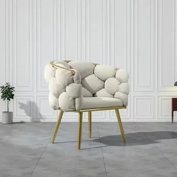 Nordic Household Симпатичный Стул для Макияжа Современный Простой Обеденный стул с мягкой обивкой, стул для макияжа в спальне, Ленивая мебель 2023, Прямая поставка