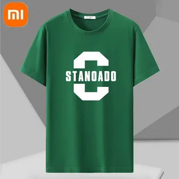 Мужская Летняя хлопковая повседневная футболка Xiaomi Mijia, мягкая, приятная для кожи, впитывающая пот, С корейским буквенным принтом, модная Футболка с короткими рукавами