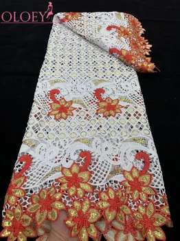 2023 Модная Французская вышивка Тюлевая Кружевная ткань С блестками Африканская Нигерийская Кружевная ткань Для Свадебного платья