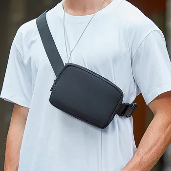 Мужская Нагрудная сумка в японском стиле, Многофункциональная сумка через плечо для повседневного и спортивного образа, компактная сумка для мобильного телефона
