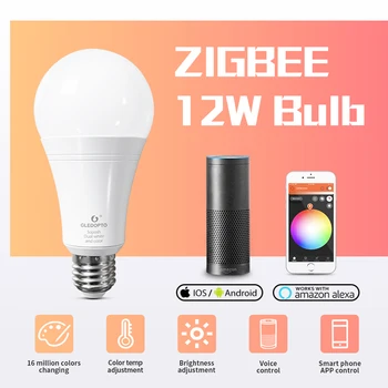 Светодиодные Лампы GLEDOPTO Zigbee Smart Light Bulb12W Совместимы с приложением Hub bridge Tuya SmartThings Amazon Echo Plus с голосовым управлением
