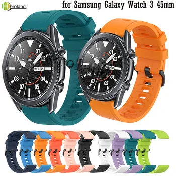 Мягкий силиконовый ремешок 22 мм для Samsung Galaxy Watch 3, ремешок 45 мм/для Samsung Gear S3 SmartBand, браслет, аксессуары для ремня