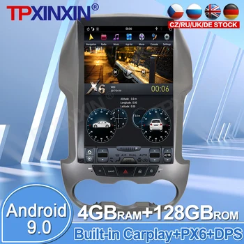 Android 10 4G + 128 ГБ Для Ford Ranger 2011-2016 Автомобильный мультимедийный провайдер, радиоплеер с сенсорным экраном, GPS-навигационная система DSP Carplay