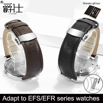 Сменный кожаный ремешок для мужских часов EFR-303L/EQB-501/EFS-S500 506 с пряжкой-бантиком