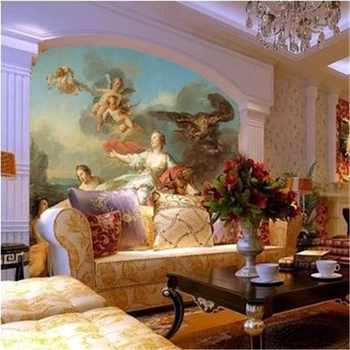 beibehang 3d фрески, стиль живописи отелей, фоновые обои для гостиной, диван, настенные покрытия|фотообои poseidon
