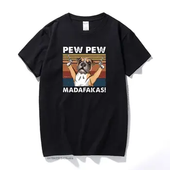 Новая летняя модная мужская футболка Pew Pew Madafakas, винтажная футболка для любителей боксеров, хлопковая футболка для мужчин и женщин