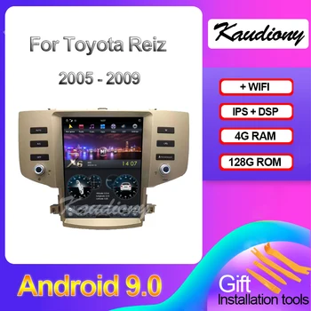Kaudiony Tesla Стиль Android 9 Для Toyota Reiz Mark X Авто Радио GPS Навигация Автомобильный DVD Мультимедийный Плеер Стерео DSP 2005-2009