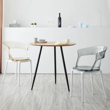 Скандинавский пластиковый обеденный стул, Прозрачный Бытовой Современный Простой Обеденный Стул, Креативная мебель для дома Muebles De Cocina