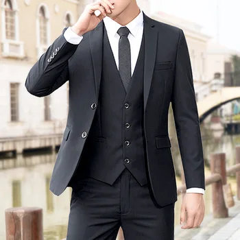 5007-R-Suit мужской костюм профессиональная деловая официальная одежда корейская версия тонкий повседневный черный пиджак мужской одиночный западный пиджак