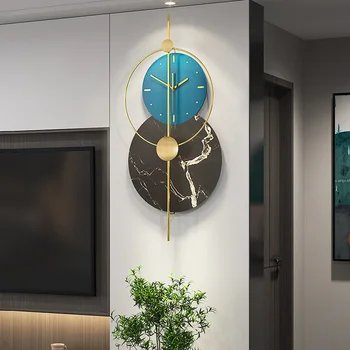 Современные Настенные часы Роскошные Металлические Часы Настенные Часы для домашнего интерьера Креативное Настенное украшение для гостиной Horloge