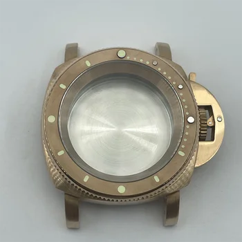 Модифицированные детали для часов, твердый 42 мм Материал бронзы CUSN8, Корпус часов, сапфировое стекло, подходит для NH35/36, механизм с автоподзаводом
