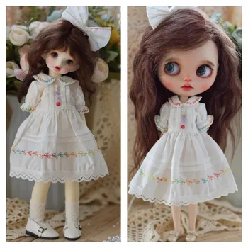 Милая одежда для кукол BJD, платье Blythe для кукол 1/4 1/6, Юбка, Аксессуары для кукол, подарочная игрушка для девочек (исключая кукол)