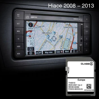 TNS 510 V2 Для Toyota Hiace С 2008 по 2013 год Обложка Карта Отслеживания Danemark Франция Финляндия GPS SD Карта