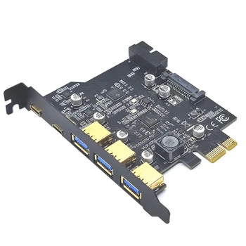2023 Новый Тип C USB 3,2 Gen2 PCIE Карта Концентратор USB 3,0 PCI Express Плата PCI-E PCI E USB 3 Адаптер Множитель USB3 3,1 Контроллер