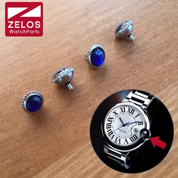 заводная головка часов с сапфировым стеклом 5,8 мм/6,0 мм/6,2 мм/6,5 мм для часов CARTIER Ballon Bleu на вторичном рынке запасных частей W69016Z4