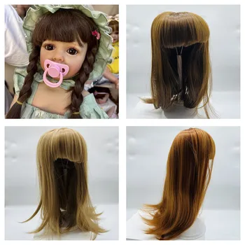 Новейший парик для куклы Reborn/BJD Подходит для окружности головы куклы около 36 см (A и B), 38 см (C), 41 см (D. E. F)
