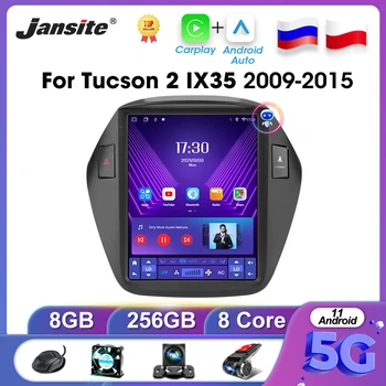 Jansite 2 Din Для Hyundai Tucson 2 LM IX35 2009-2015 Android 11 Автомобильный Радиоприемник Мультимедийный Плеер Carplay Стерео 8G + 128G IPS Экран FM