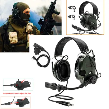 Тактические наушники для электронной стрельбы, защита слуха, гарнитура TCILIBERATOR II, Шумоподавляющий звукосниматель, адаптер M87 U94 ptt