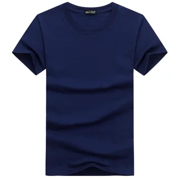 №2 A116 Цветные Мужские футболки Из хлопка Темно-синего цвета