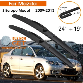 Щетка стеклоочистителя автомобиля для Mazda 3 Europe Модель 2009-2013, Резиновый Силиконовый Стеклоочиститель для Переднего стекла 24 