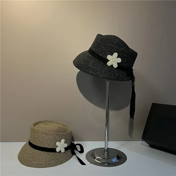 Индивидуальность модная соломенная шляпа неправильной формы с вогнутым верхом, пляжная шляпа, женская солнцезащитная шляпа для путешествий, уличная солнцезащитная шляпа с козырьком