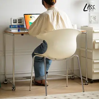 Обеденный стул из акрила в средневековом стиле, дизайнерский стул, индивидуальное кресло, современный простой компьютерный стул, прозрачный офисный стул