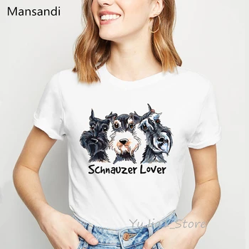 Футболка с принтом собаки-любителя шнауцера, графические футболки, женская одежда, забавные футболки, рубашка в стиле харадзюку, топы в стиле tumblr, футболка