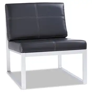 ALERL8319CS Кубический стул Без подлокотников серии Ispara, 26-3/8 X 31-1/8 X 30, Черный/серебристый