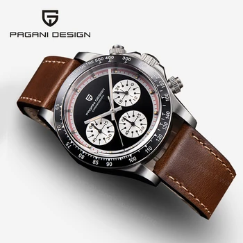 Дизайн PAGANI, ретро Спортивный хронограф, мужские часы, Роскошные кварцевые часы, Мужские Автоматические часы с датой, Сапфировое стекло VK63, 100 м, водонепроницаемость