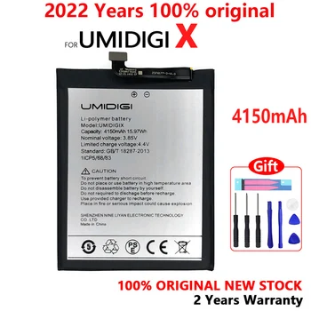 Новый 100% Оригинальный аккумулятор для телефона емкостью 4150 мАч для резервного телефона UMIDIGI X Высококачественные аккумуляторы с инструментами + номер для отслеживания