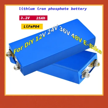 3,2 В 25Ah LiFeP04 Power Bank Литий-железо-Фосфатная батарея Diy 12 В 24 В 36 В 48 В Электрический Велосипед Солнечная панель ИБП Источник Питания
