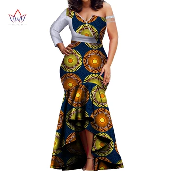 Весенние новые модные африканские платья для женщин, кружевное лоскутное шитье Дашики, традиционная африканская одежда, вечернее платье WY3714