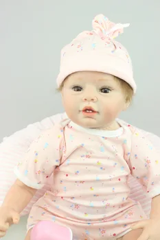 Силиконовая виниловая кукла для новорожденных, имитирующая детскую сорочку, развивающие игрушки для малышей, подарок для девочек или подарки на день рождения