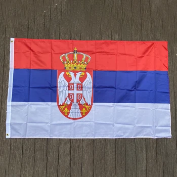 бесплатная доставка xvggdg Флаг Сербии, полиэфирный флаг 5 *3 фута 150 *90 см, высокое качество, висящий и развевающийся