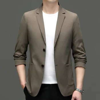 5643-Мужской модный повседневный маленький костюм, мужская корейская версия приталенного костюма, куртка 103, однотонная куртка