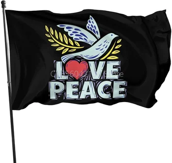 Надписи о мире и Любви и голубиный флаг Украшение Дома Наружный Декор Полиэфирные Баннеры и флаги 90x150 см 120x180 см