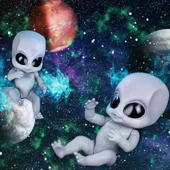 14-Дюймовая реалистичная силиконовая кукла-инопланетянин, ручная роспись, силиконовые виниловые куклы-инопланетяне, игрушка для всего тела, Коллекционная детская игрушка
