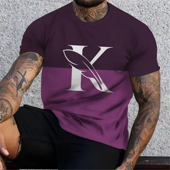 Футболка Harajuku, мужская футболка Оверсайз, Летняя мужская футболка в полоску с 3D принтом, толстовка с короткими рукавами, K/ A of Spades Patter