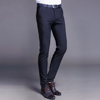 Лучшие продажи, только мужские брюки на заказ, прямые Весенне-летние Длинные Мужские Классические деловые повседневные брюки, только брюки полной длины