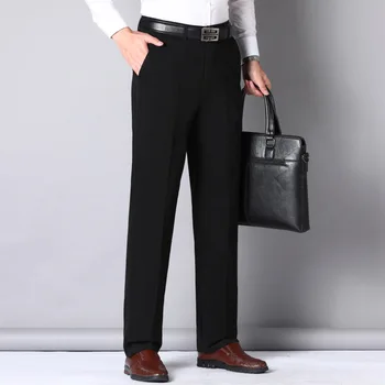 MRMT 2023, абсолютно новые плотные мужские повседневные брюки, хлопковые брюки с высокой талией, Свободные деловые повседневные мужские брюки большого размера