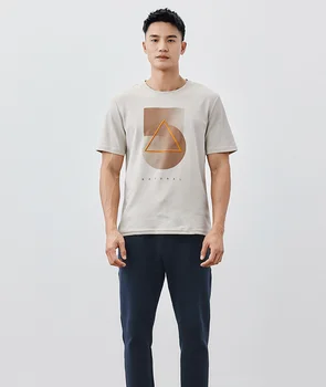 W4735- Летняя новая мужская футболка с короткими рукавами в американском стиле, футболка с круглым вырезом и принтом