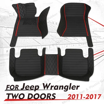 Автомобильные коврики на заказ для Jeep Wrangler (двухдверный) 2011 2012 2013 2014 2015 2016 2017, автомобильные накладки для ног, автомобильные