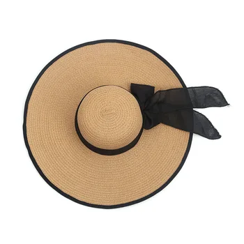 Пляжная соломенная шляпа, Женская летняя солнцезащитная шляпа с большими полями, солнцезащитный козырек, универсальная летняя шляпа с широкими полями, солнцезащитная шляпа
