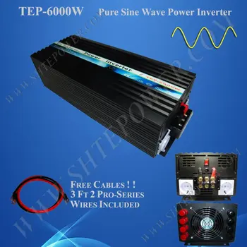 Одобренный CE & RoHS 6 кВт/6000 Вт Инвертор чистой синусоидальной волны 48 В постоянного тока до 100 В/120 В/220 В/230 В/240 В